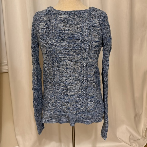 Marled sweater, blue and white - Picture 1 of 2